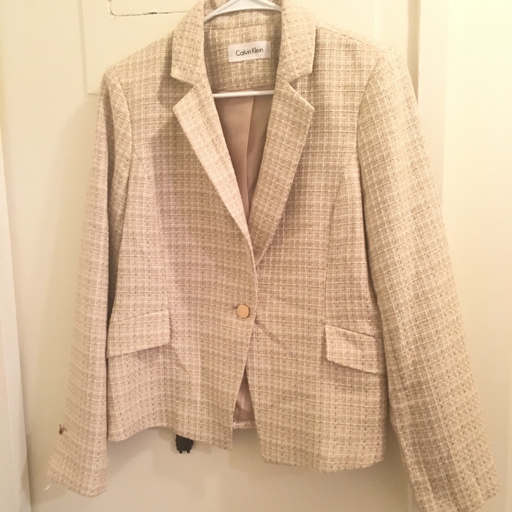NEW Calvin Klein Women’s Stitch Blazer Jacket 12